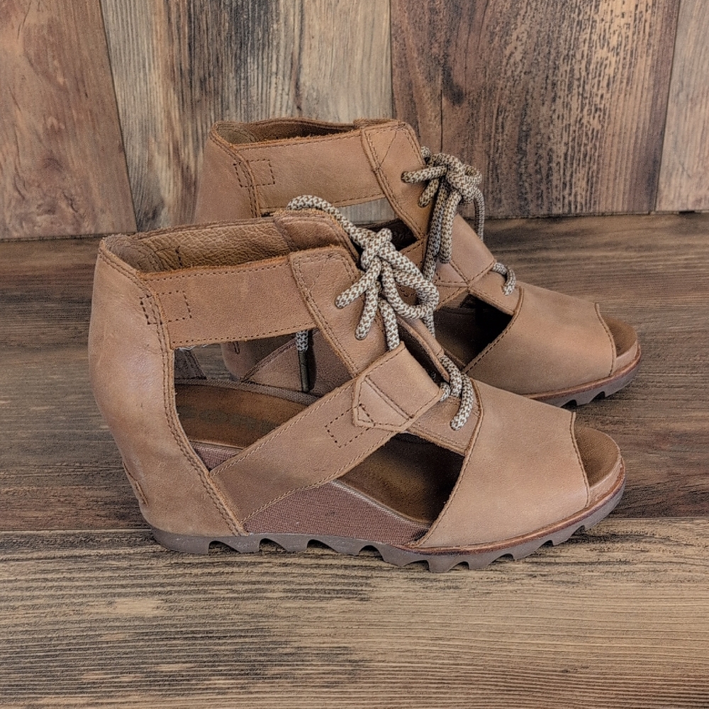 Sorel Joanie II Lace-Up Wedge Sandals 9 M430